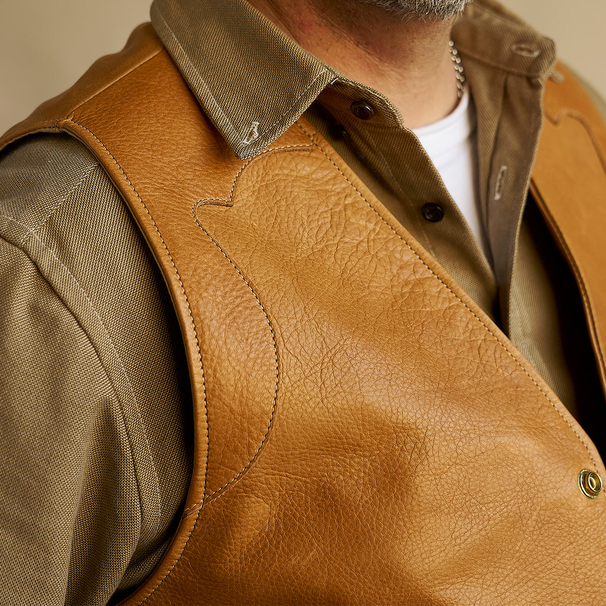 No.169 Garrison Vest | LE Saddle Tan