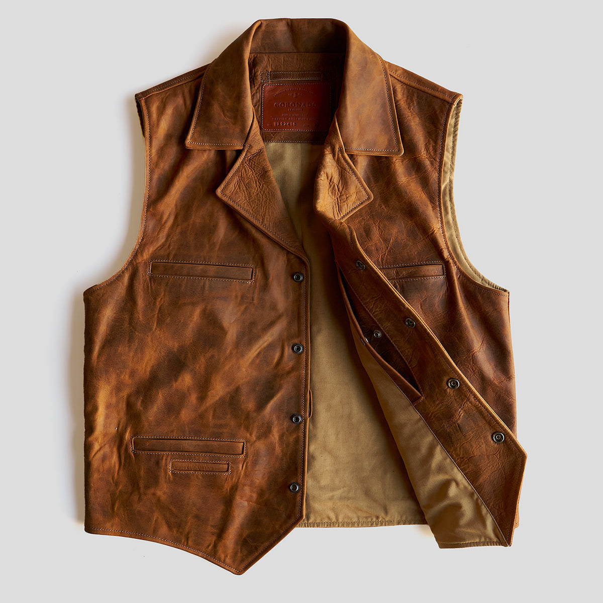 No.39 Indy Bison Ranchers Vest | Saddle Tan