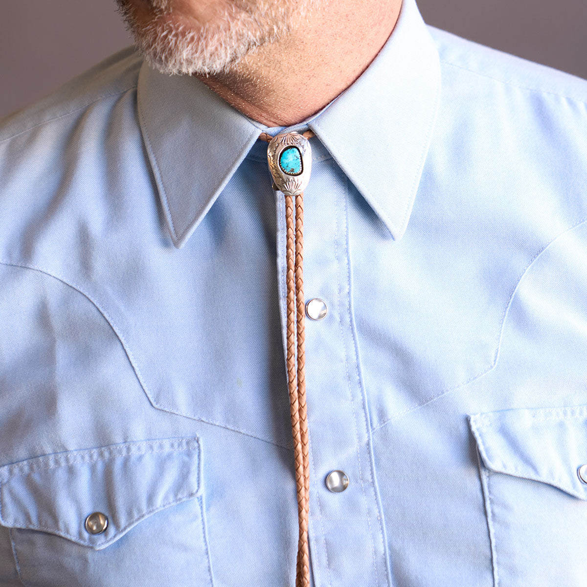 No.11 Braided Leather Bolo Tie | Sterling Silver