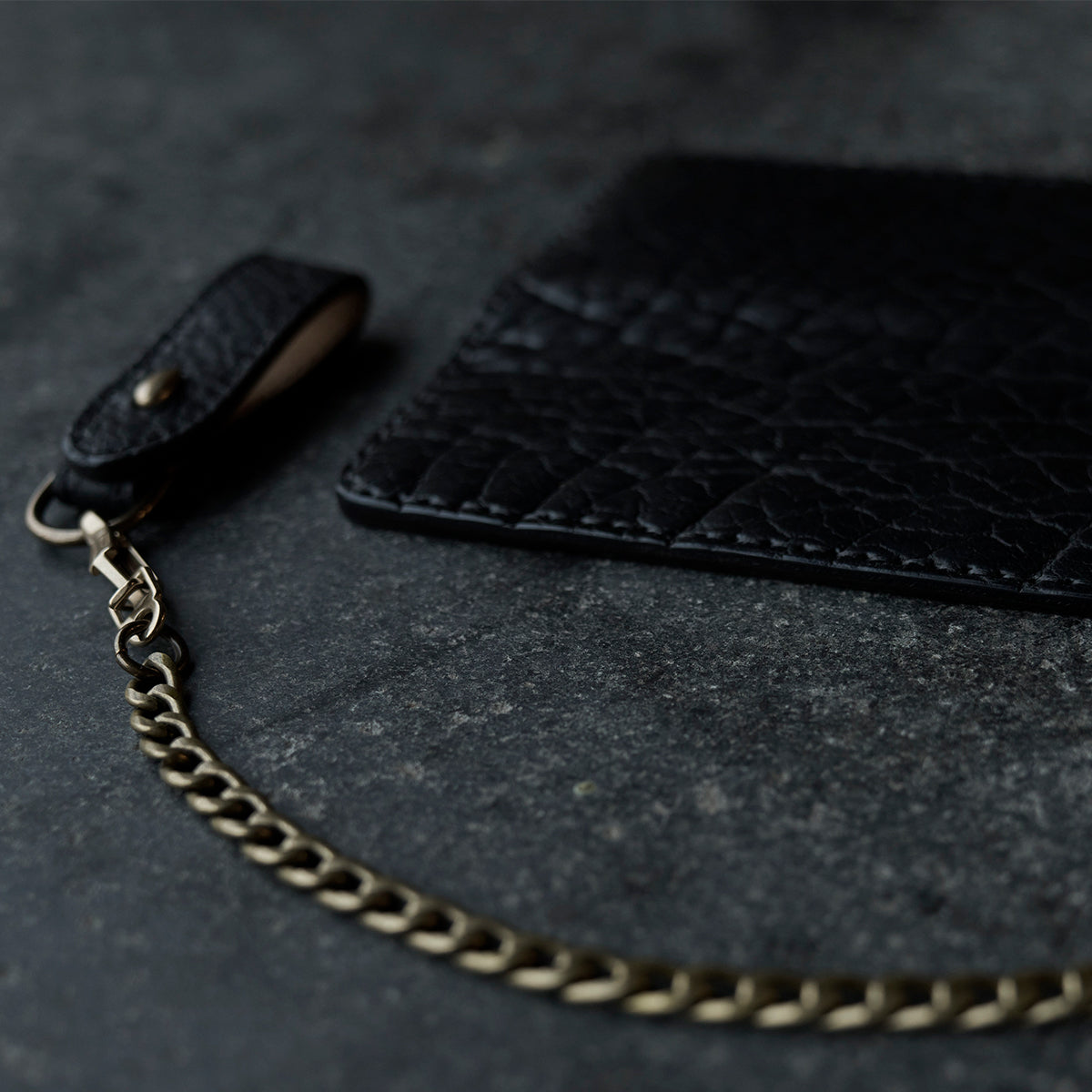 NO.830 Long Wallet | Shrunken Bison Black