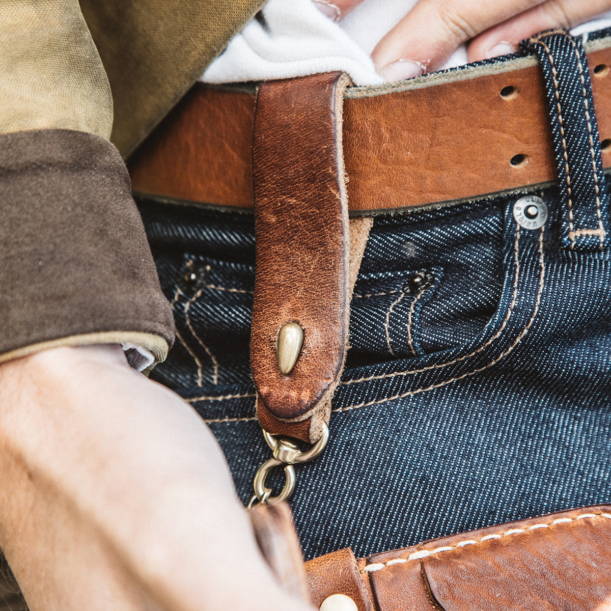 No.830 Long Vintage Stone-Washed Wallet