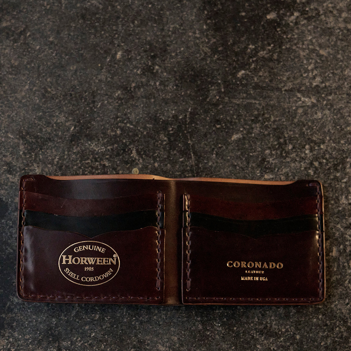 Shell Brogue Wallet No. 40 | Marble Green