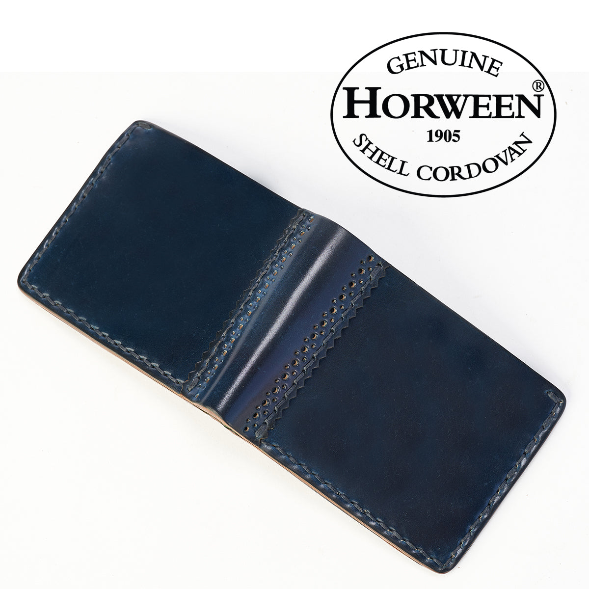 Shell Brogue Wallet No. 40 | Marble Green