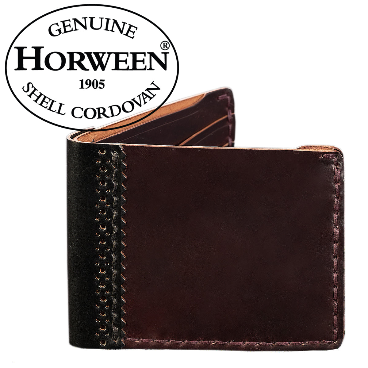 Shell Brogue Wallet No. 40 | Marble Green